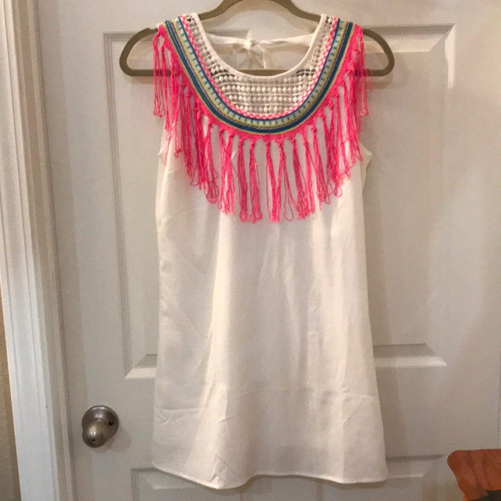 NWT Lulumari Fringe Shift Dress - Picture 3 of 8